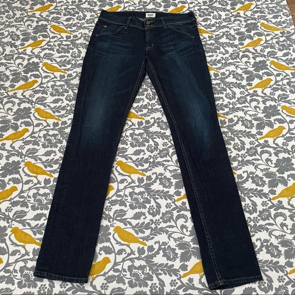 Hudson Dark Wash Straight Leg Jeans EUC Size 28 - Picture 2 of 7